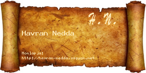 Havran Nedda névjegykártya
